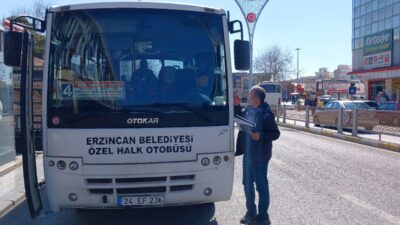 Erzincan Belediyesi Zabıta Müdürlüğü Ulaşım Birimi, şehir içi toplu taşıma