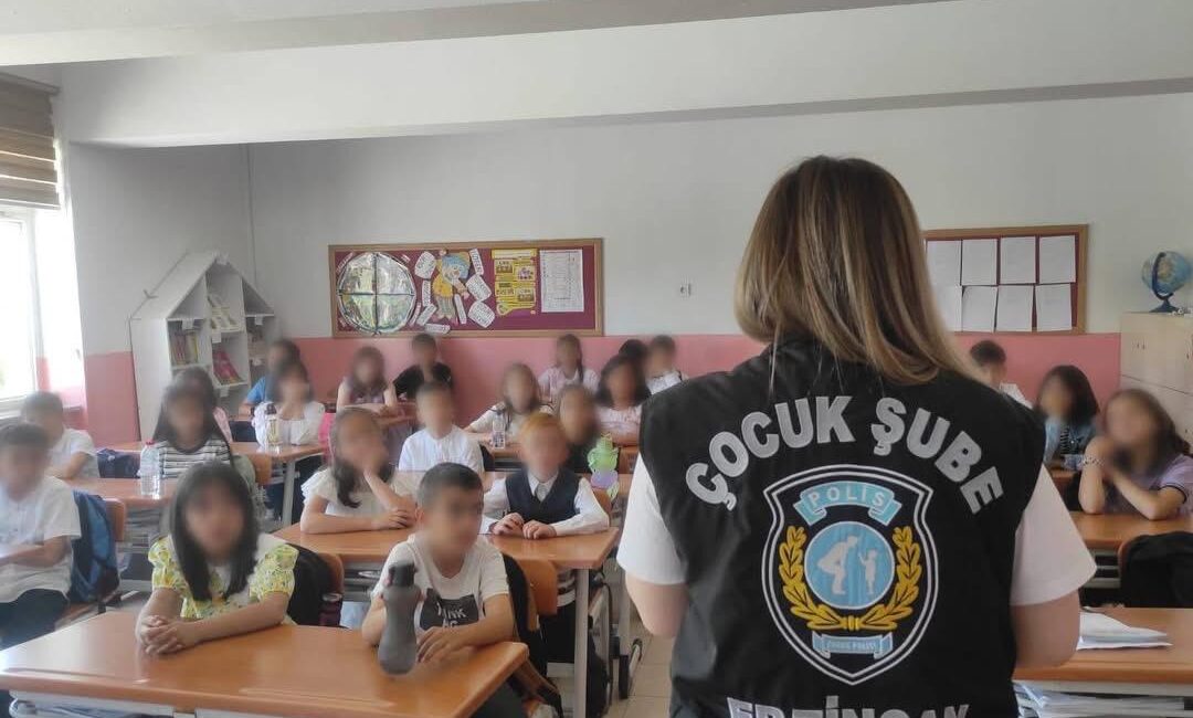 Erzincan İl Emniyet Müdürlüğü Çocuk Şube Müdürlüğü koordinesinde yürütülen bilgilendirme