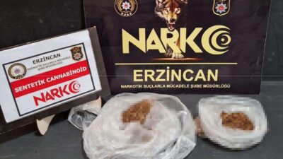 Erzincan İl Emniyet Müdürlüğü Narkotik Suçlarla Mücadele Şube Müdürlüğü ekipleri,