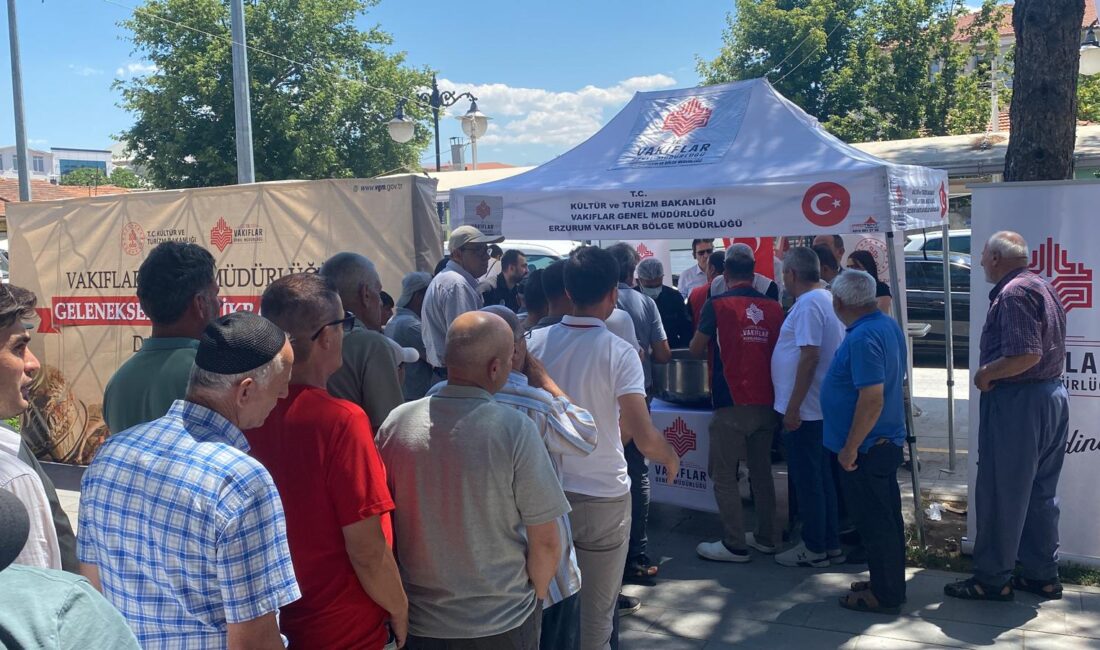 Muharrem ayının maneviyatını ve paylaşma kültürünü yaşatmak amacıyla Erzurum Vakıflar