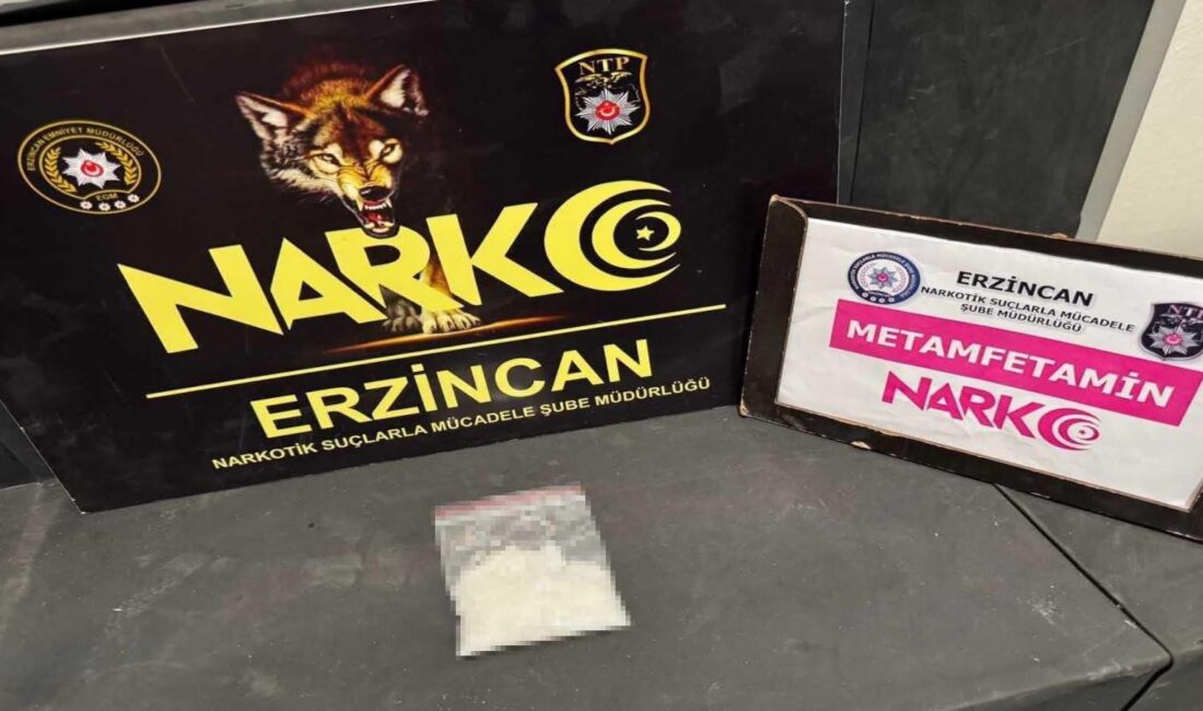 Erzincan İl Emniyet Müdürlüğü Narkotik Suçlarla Mücadele Şube Müdürlüğü ekipleri,