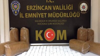 Erzincan İl Emniyet Müdürlüğü’ne bağlı Kaçakçılık ve Organize Suçlarla Mücadele