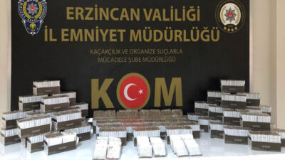Muhammed Enes SEVİLİR Erzincan’da polis ekipleri kaçak sigara ve tütün