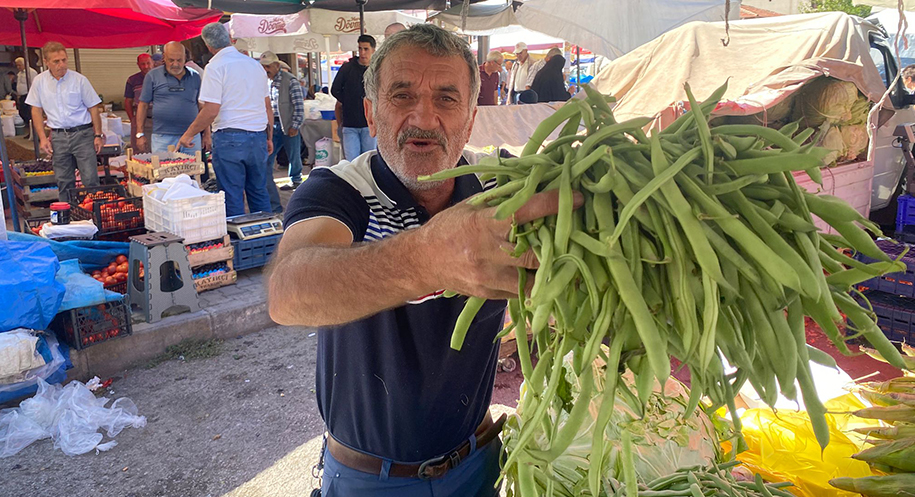 Haber: Muhammed Enes Sevilir Erzincan’da Çayırlı Harmantepe’de yetişen taze fasulye