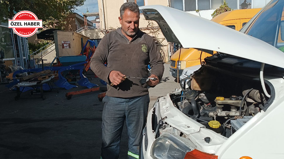 Oto tamircisi Mehmet Keskin, araç sahiplerine çağrıda bulunarak araçların kış
