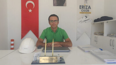 12 yıldır iş güvenliği uzmanlığı yapan Yürüşan Yeşil, Erzincan’da iş