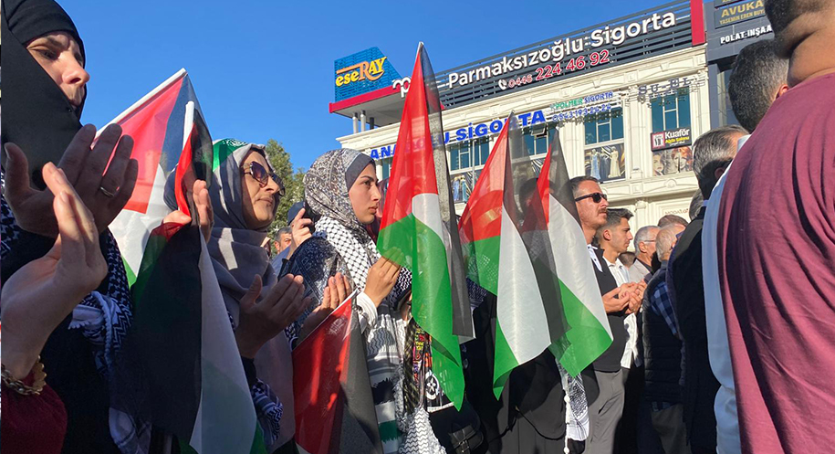 Erzincan’daki sivil toplum kuruluşları, Filistin’in özgürlüğüne destek vermek amacıyla yürüyüş