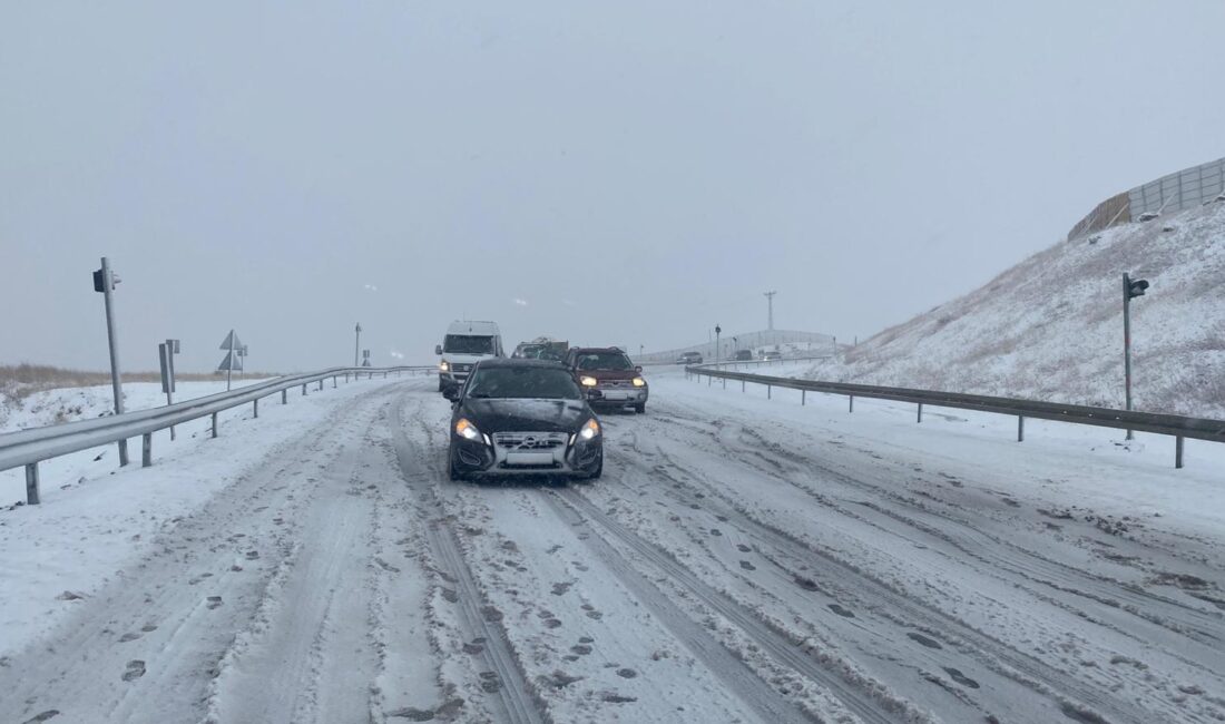 Erzincan’da yılın ilk kar yağışı, ulaşımda aksamalara neden oldu. Erzincan-Sivas