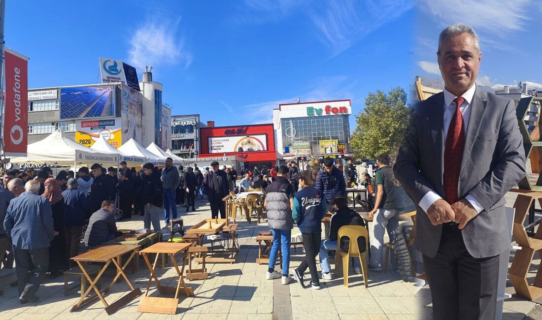 Erzincan Dört Yol Meydanı’nda düzenlenen geleneksel kermeste, öğrencilerin el emeği