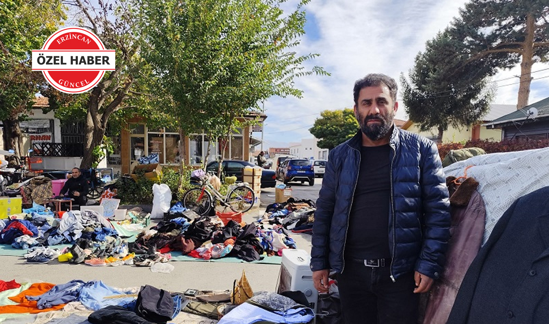 Erzincan’da ikinci el eşyaların satıldığı Bit Pazarı esnafı, kapalı alan