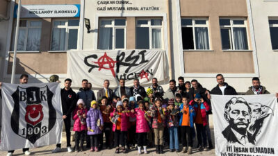 Çarşıvicdan gönüllüleri,  Erzincan Merkez Mollaköy İlkokulu’nda 40 öğrenciye bot, mont