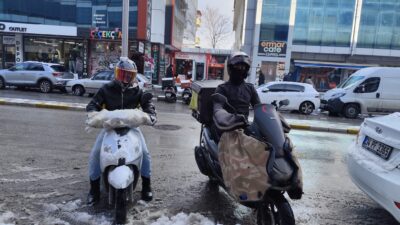Erzincan’da yoğun kar ve buzlanma nedeniyle uygulanan motokurye yasağı sona