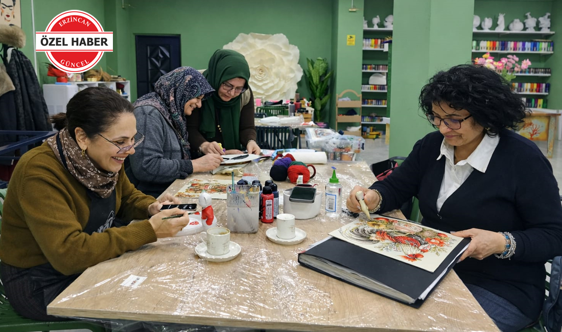 Halk Eğitim’de yıllarca el sanatları öğretmenliği yapan Feray Yeşilyaprak, Erzincan’da
