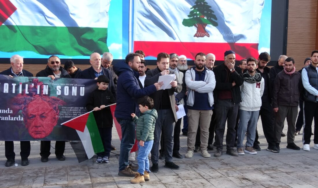 Erzincan Dörtyol Meydanı’nda düzenlenen AGD, MGV ve İHH öncülüğünde gerçekleştirilen