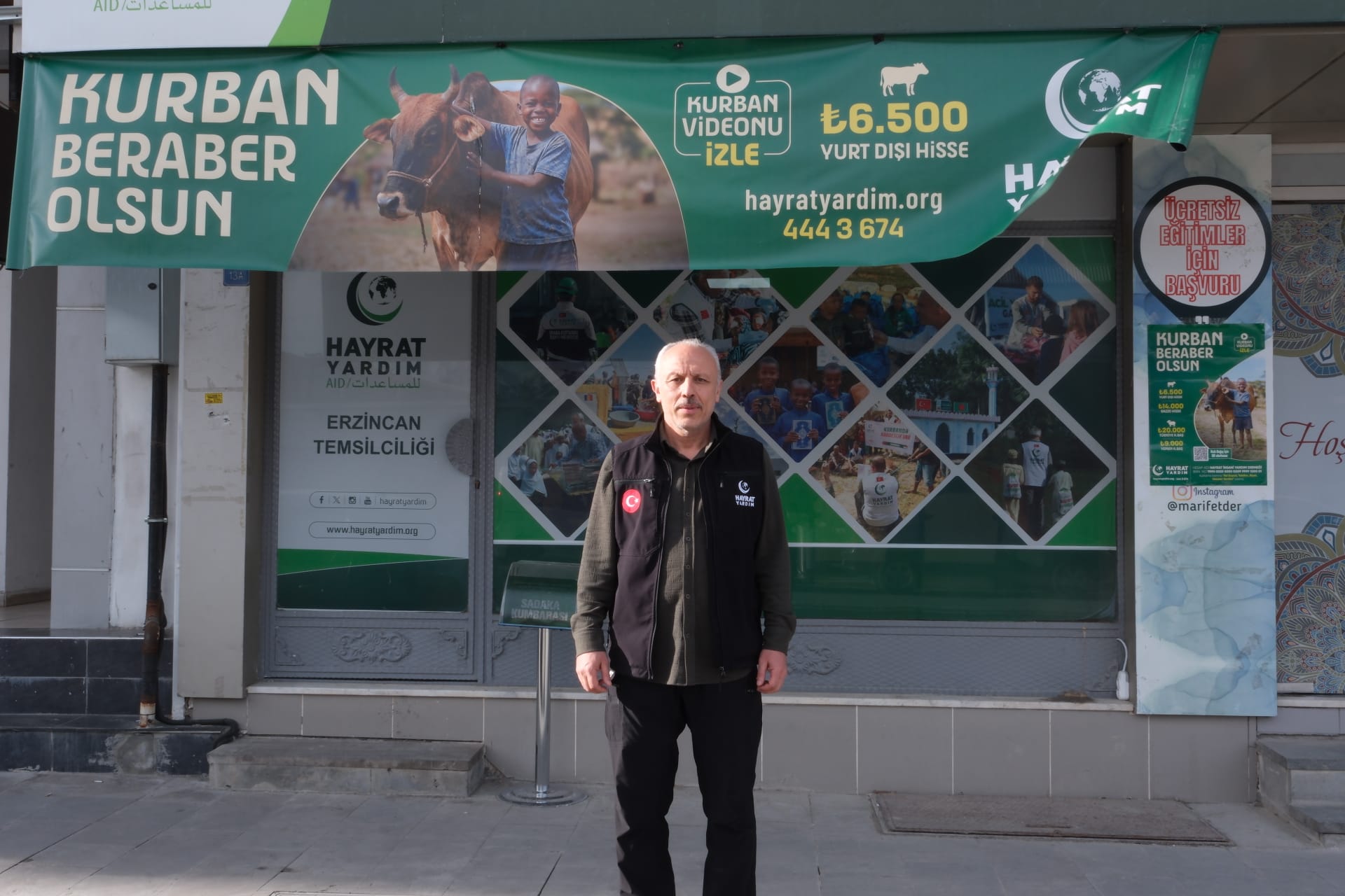 Hayrat İnsani Yardım Derneği Erzincan İl Temsilcisi Murat Aras, bu