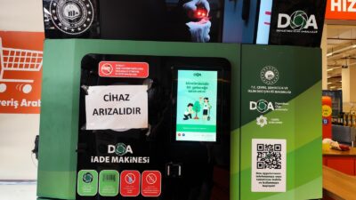 Depozito İade Sistemi Erzincan’da uygulanmaya başladı ancak bazı makinelerde yaşanan