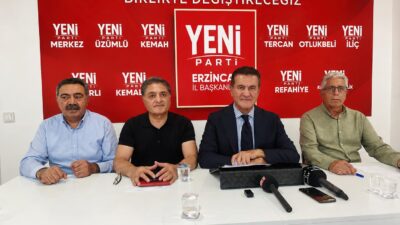 Yeni Parti Erzincan Milletvekili Mustafa Sarıgül, YENİ Parti Erzincan İl